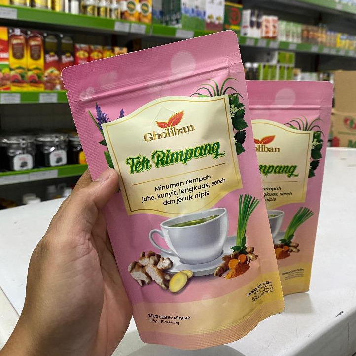 

Teh Rimpang Gholiban Isi 20 kantong 100% rempah Asli