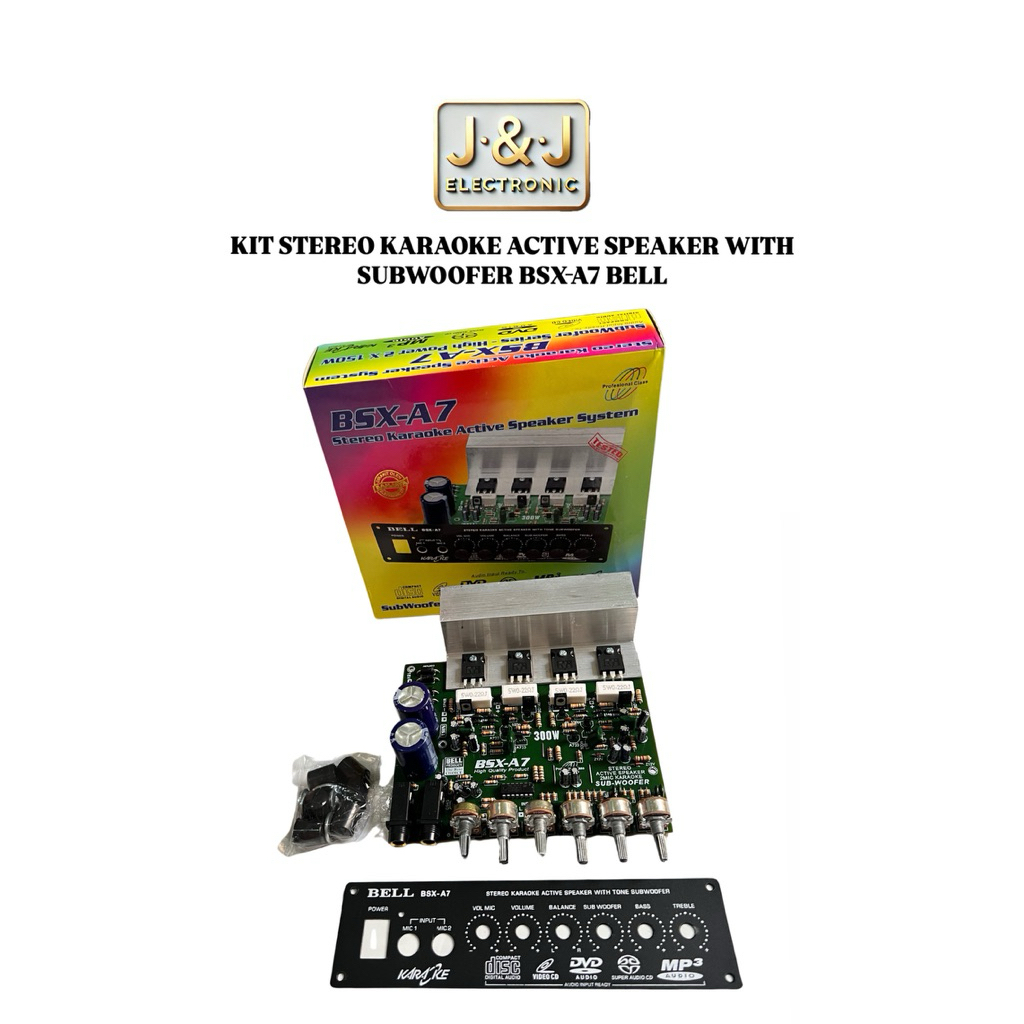 Kit Stereo Karaoke Active Speaker With Subwoofer BSX-A7 Bell