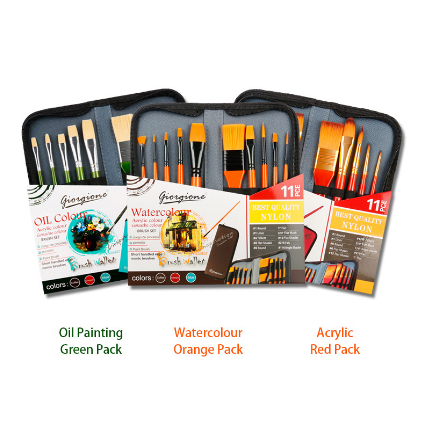 

Giorgione Brush Set of 11 Watercolour G-F300 / Acrylic G-F100 / Oil G-F200 - Bali Art Supplies