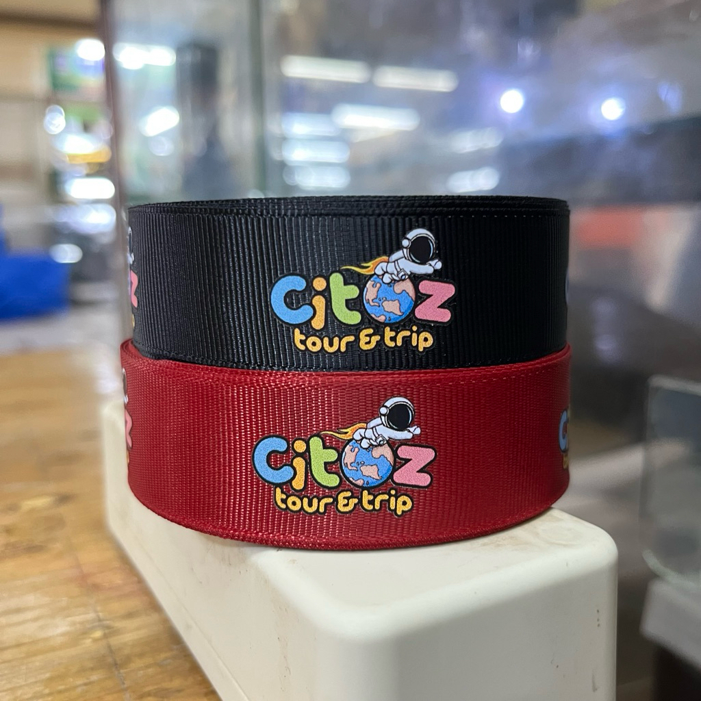 

Custom Label Pakaian/Pita Hampers, Full Color Sablon