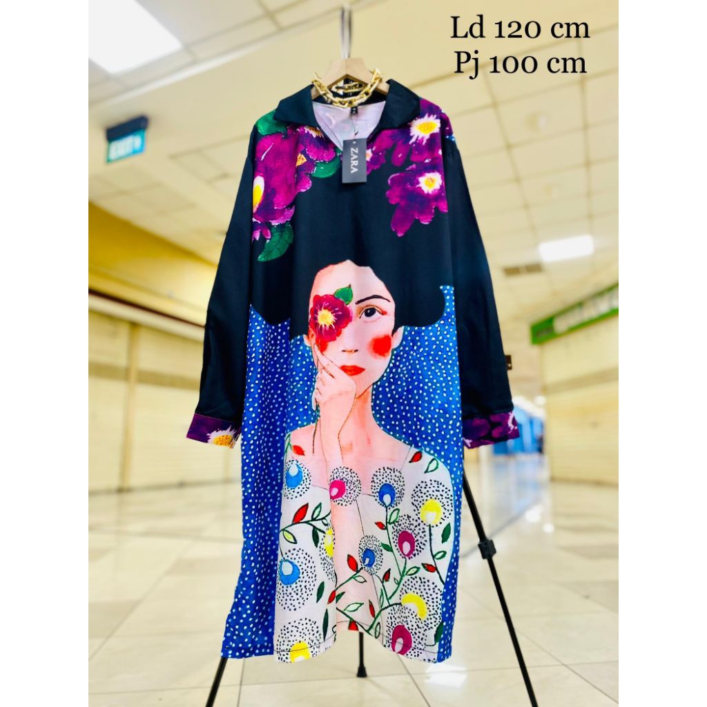 DRES CANTIK SILK MOTIF FULL PRINTING TERBARU