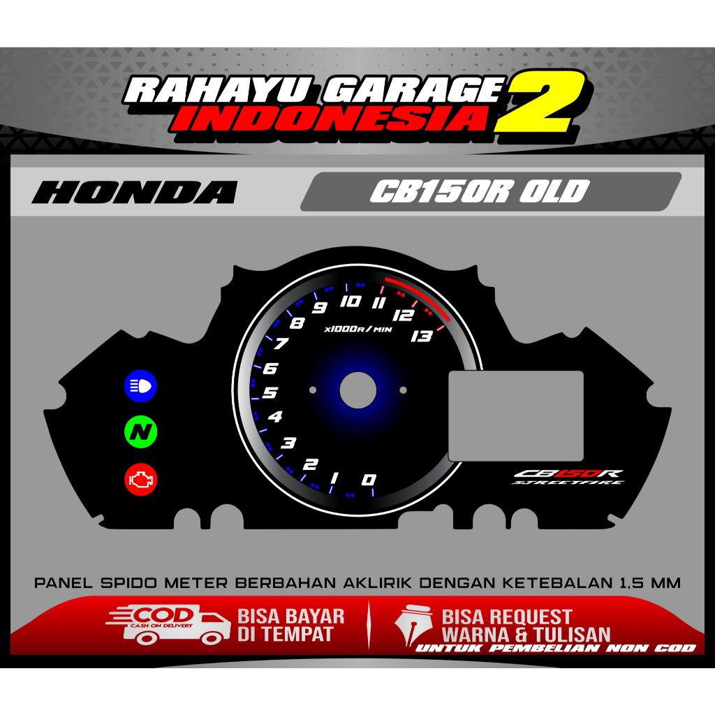 PAPAN SPEEDOMETER CUSTOM HONDA CB150R OLD panel spidometer honda cb150r old