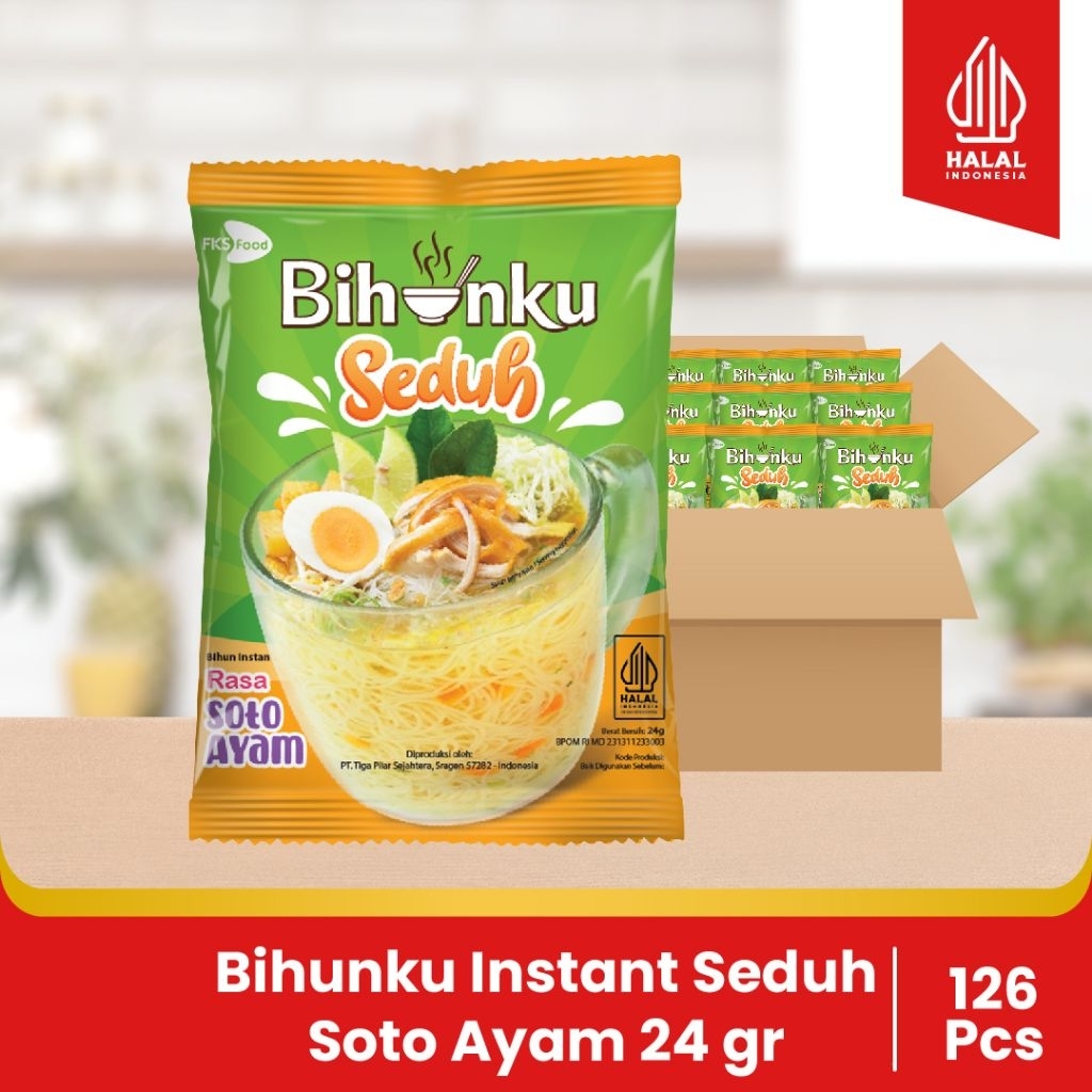 

Bihunku Instant - Seduh Soto - 1 Karton - 120 Pcs - 24gr