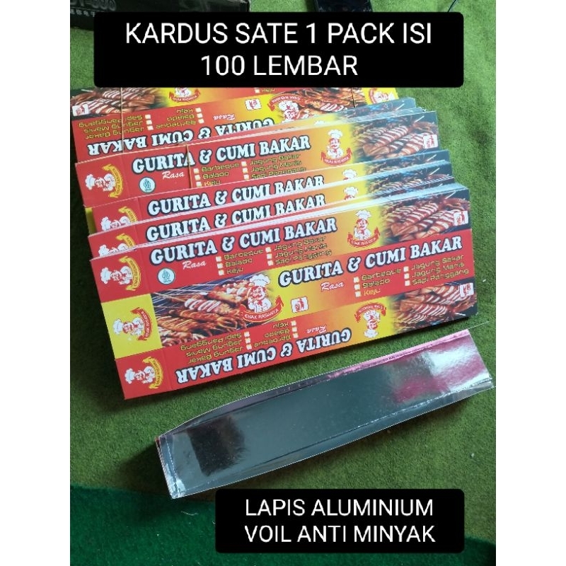 

Dus Kemasan Sate Cumi Bakar & Sate Gurita isi 100pcs / Kertas Sate / Kotak Sate / Kardus Sate
