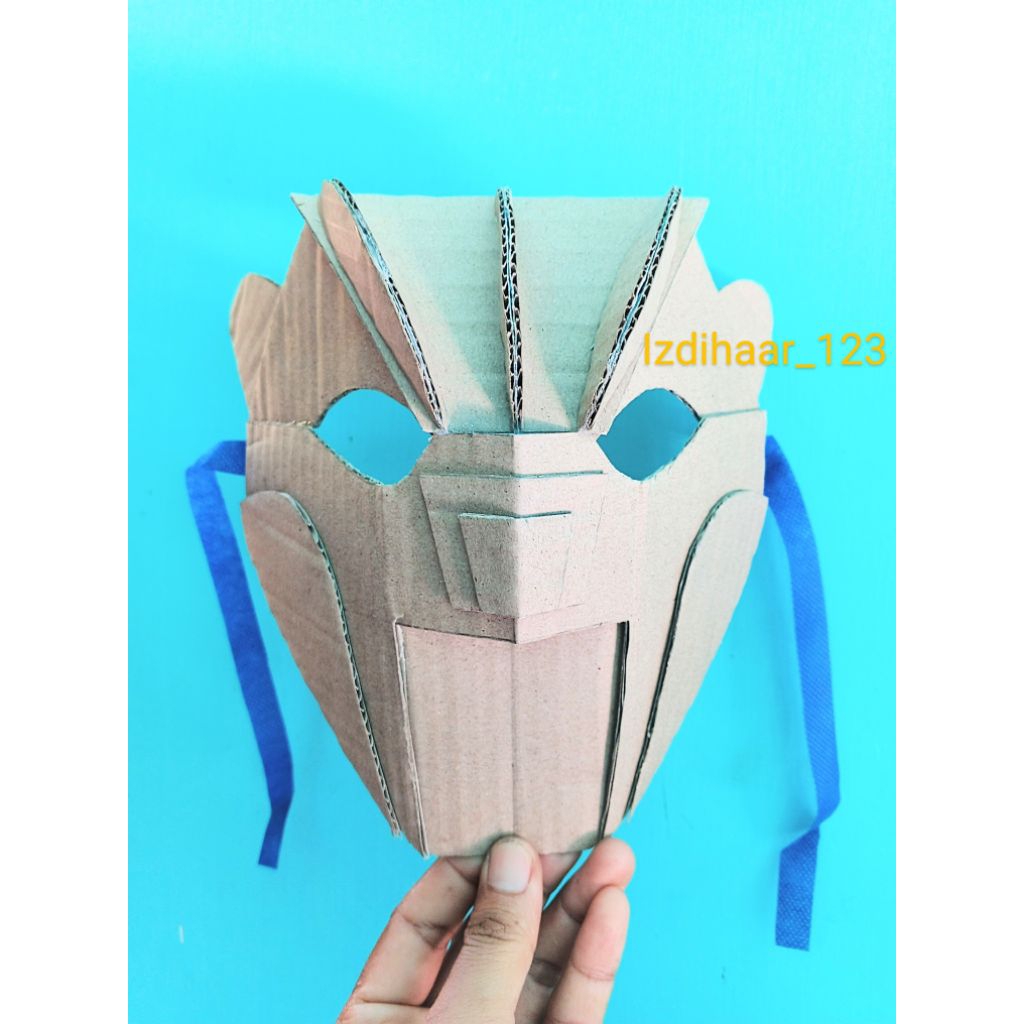 Topeng dari Kardus bekas, prakarya sekolah dari barang bekas