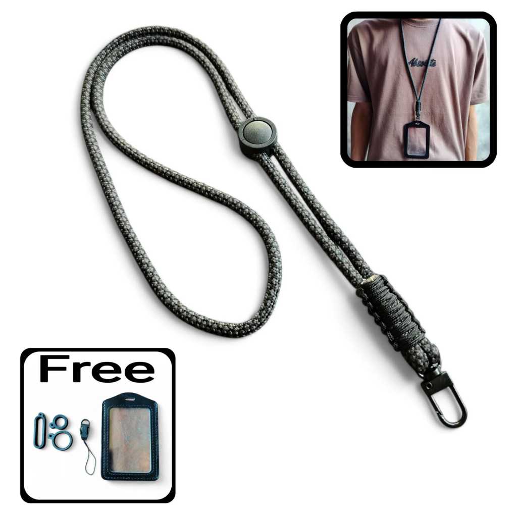 

Lanyard Tali Premium Snake Gantungan Hp ID Card Fullset