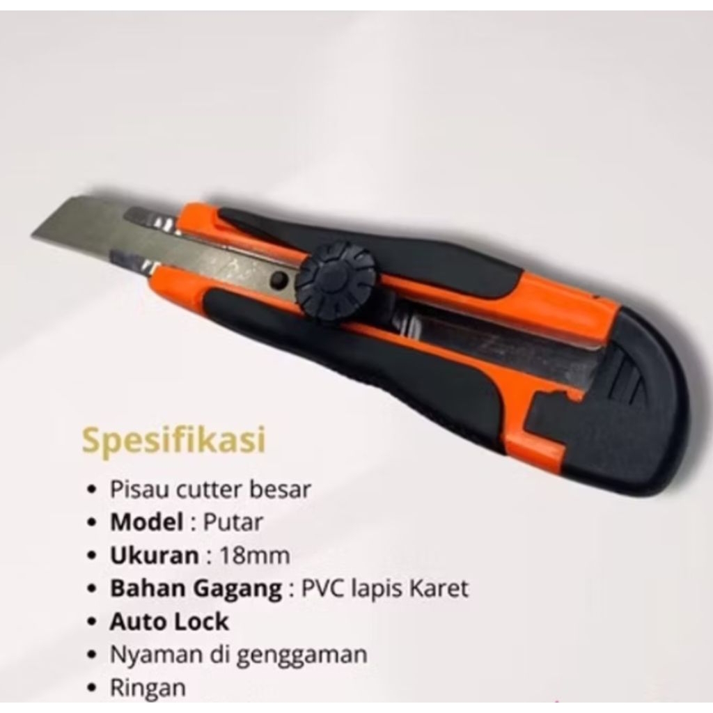 

Pisau Cutter Pres Besar Murah / Pisau Cutter Dorong Bagus Murah l cutter karet