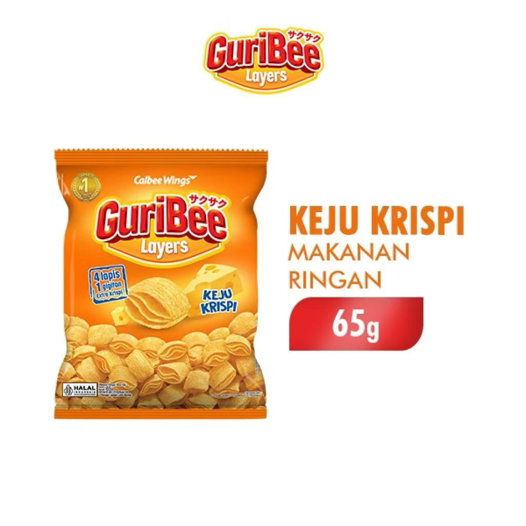 

Paket 3pcs TERMURAH! - SNACK GURIBEE KEJU 65G TERMURAH / Snack Keju Guribee 65g / Guribee Keju 65g Calbee Wings