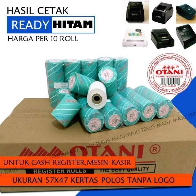 

KODE Y9D Kertas Struk Thermal Cash Register 1Pak isi 1Roll 57x47Merk Otani
