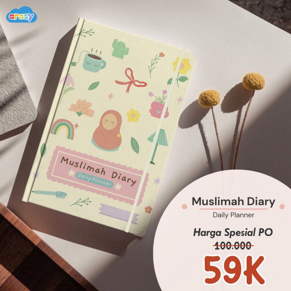 KODE P1I Ready Stok Muslimah Diary  Daily Planner  Agenda Muslimah Planner Arasy