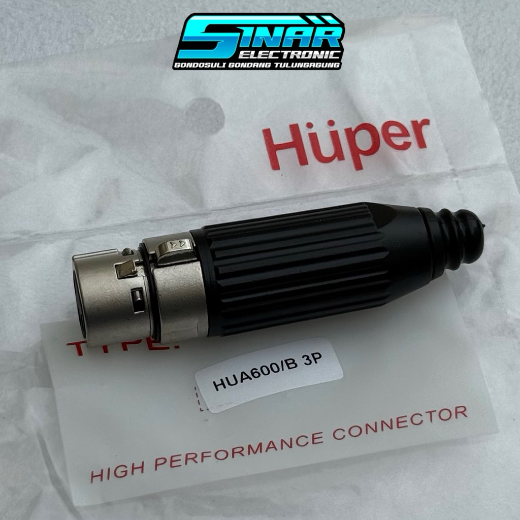 SOKET CANON HUPER SILVER XLR HUA600/B 3P ORIGIANAL
