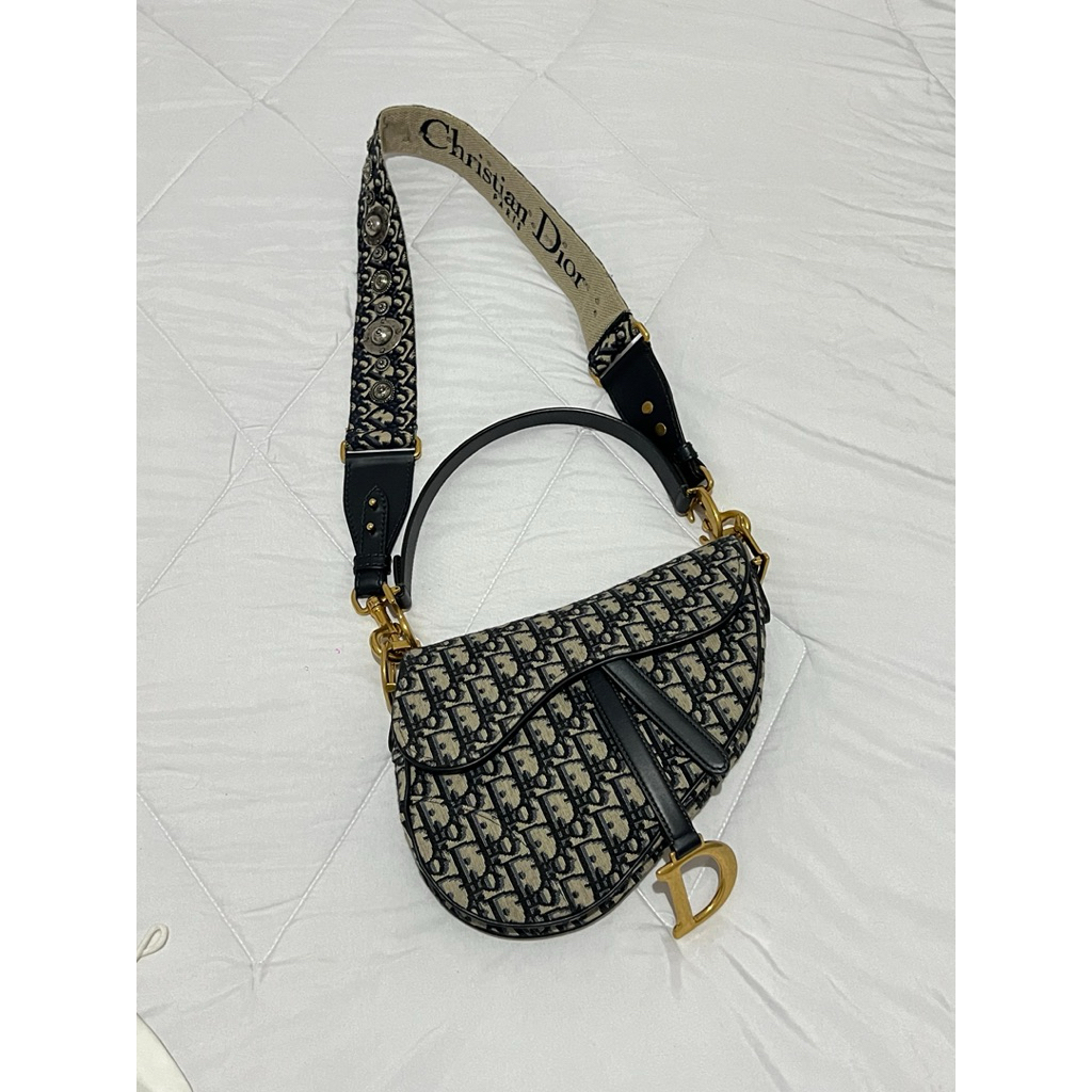 Dior saddle bag with spec ed Strap Like New Super Deal Harga Special