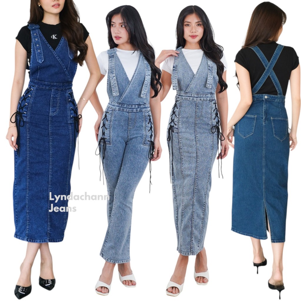 LYNDACHANN - RISKA OVERALL PREMIUM JEANS WANITA