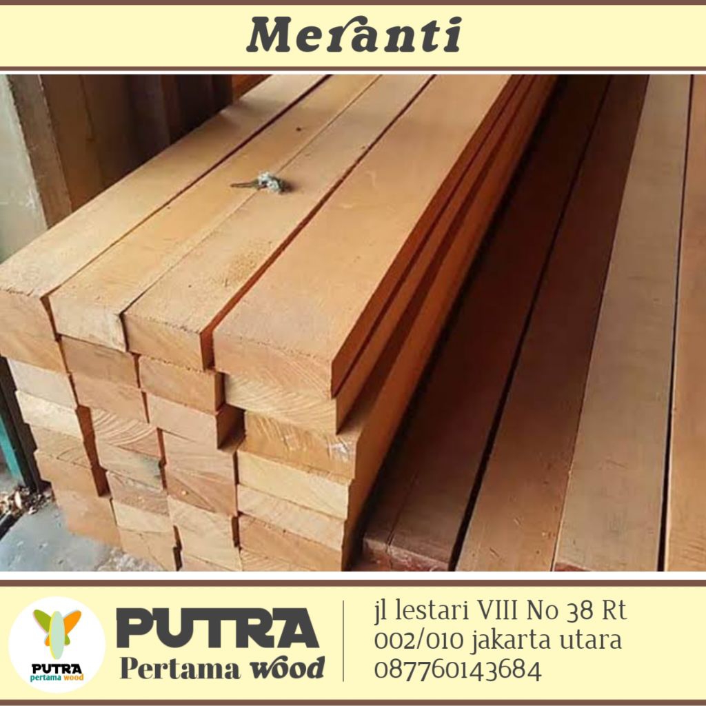 balok kayu meranti ketebalan 6cm