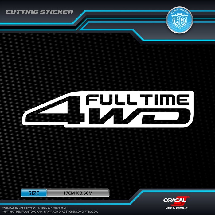 Sticker Cutting 4WD FULL TIME Car Trunk Rear Fender Decal Sticker 4x4 AWD SUV