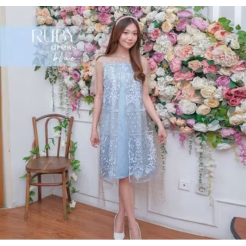 Miss Nomi - Ruby Dress / Dress Pesta / Dress Premium / Dress Brokat / Dress Party / Dress Natal