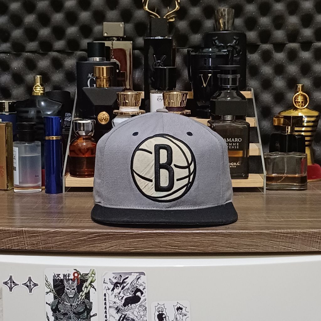topi brooklyn nets x mitchell&ness second
