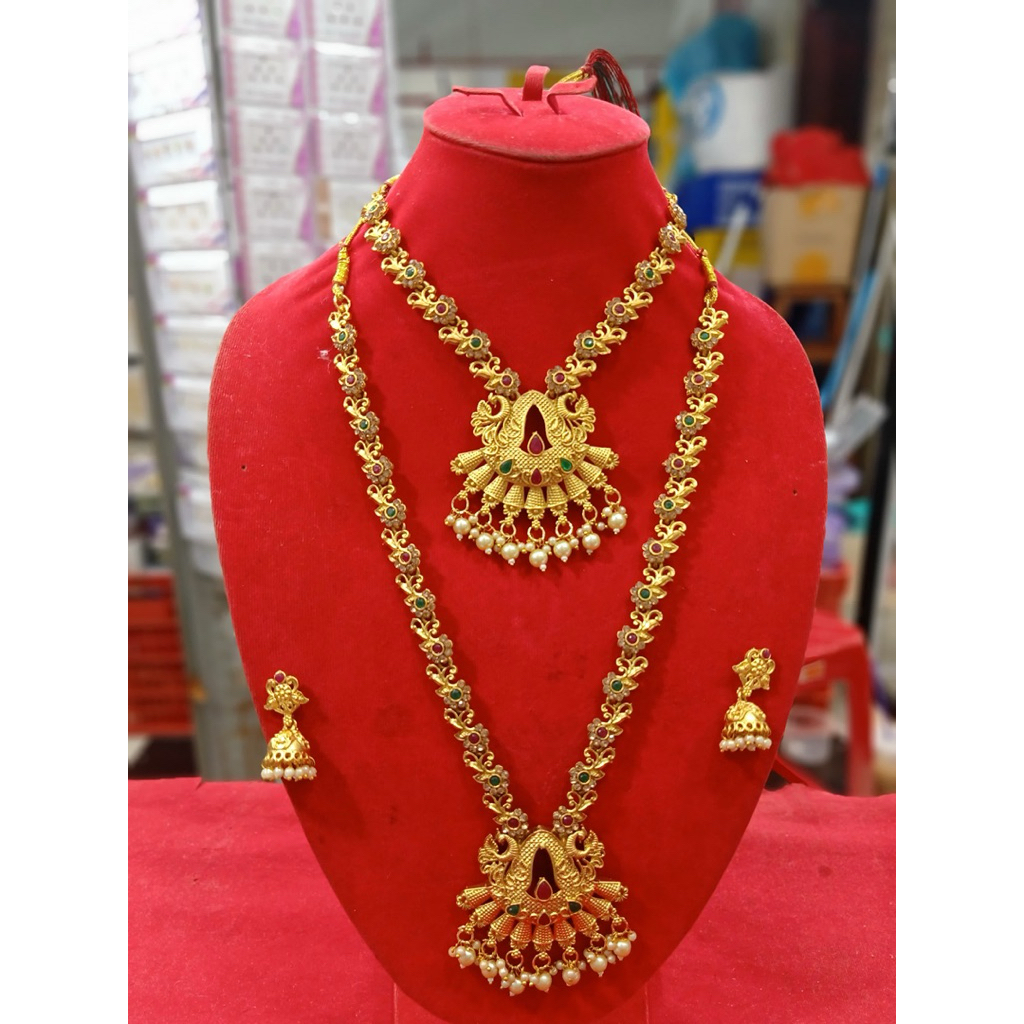 kalung set perak bakar