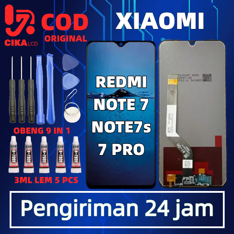 ASLI 100% LCD REDMI NOTE 7/NOTE 7S/NOTE 7 PRO FULLSET TOUCHSCREEN GARANSI LEM | FREE ALAT PASANG