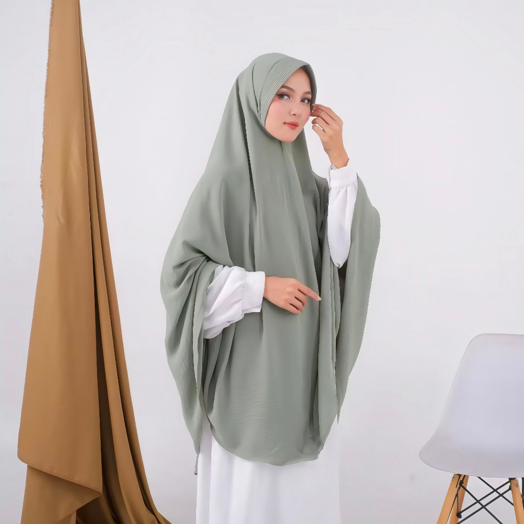 RB Hijab Bergo Jumbo Crinkle Airflow Premium Pet Ukuran XXXL/XL/Jilbab Bergo Jumbo Crinkle Airflow