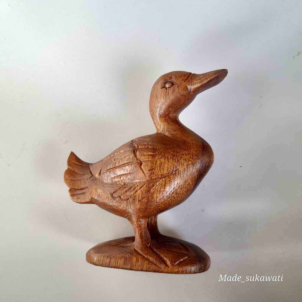 Patung Bebek kayu berdiri Kerajinan hiasan dekorasi handmade Bali