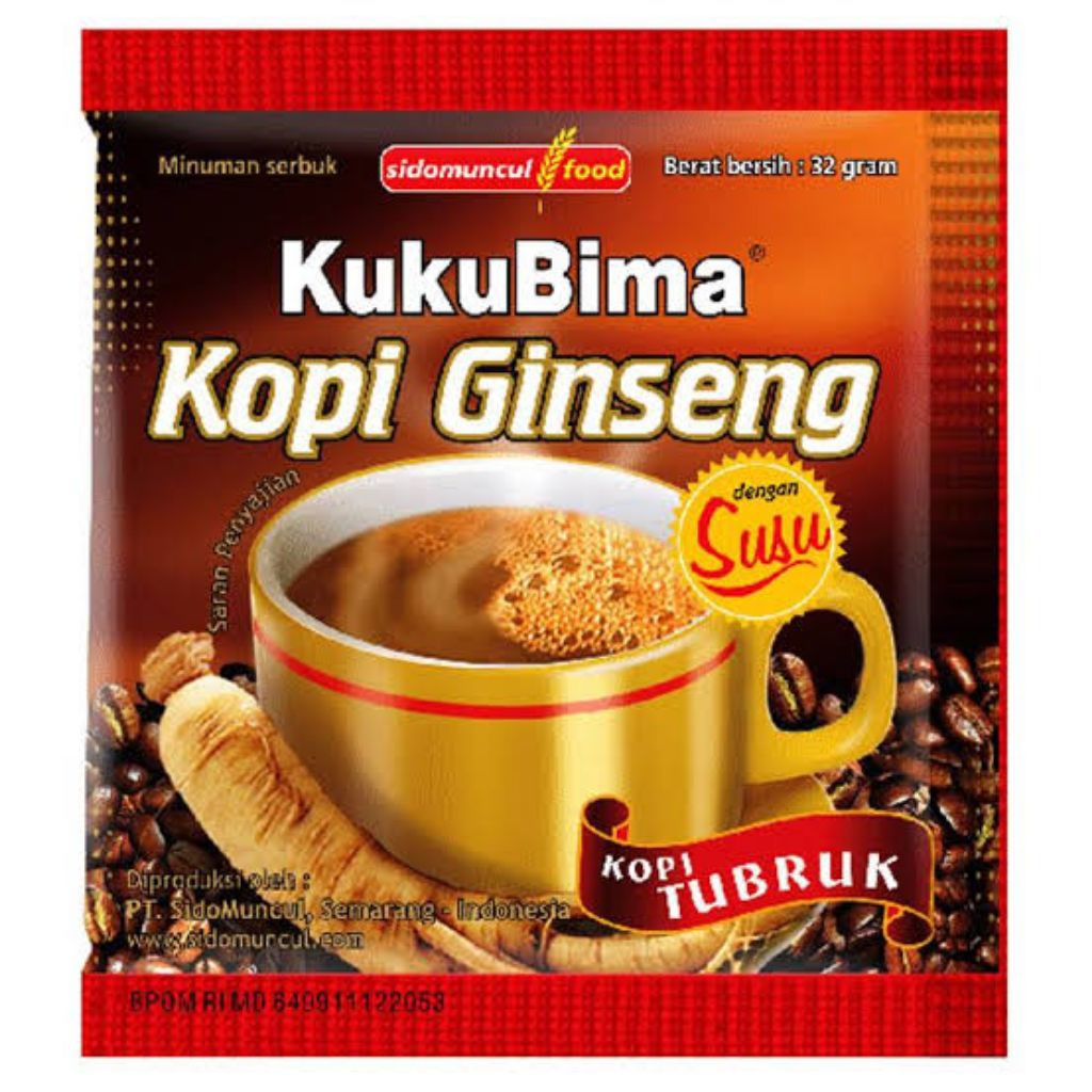 

Kopi Ginseng Kuku Bima Sido Muncul 1 renceng@10 sachet