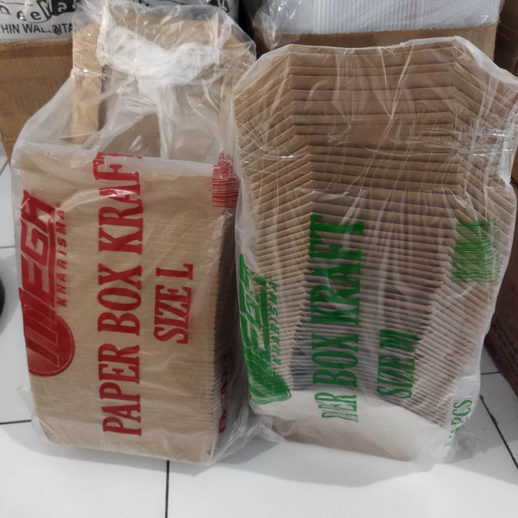 Kertas Box, Lunch Box, Kertas Nasi, Paper Box Kraft, Kotak Makan
