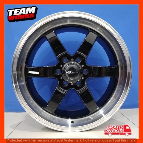 VELG MOBIL CELONG RING 20 PCD 6X139,7 LEBAR 9,5 HSR GLOCK BLACK POLISH FELEG R20 PAJERO FORTUNER