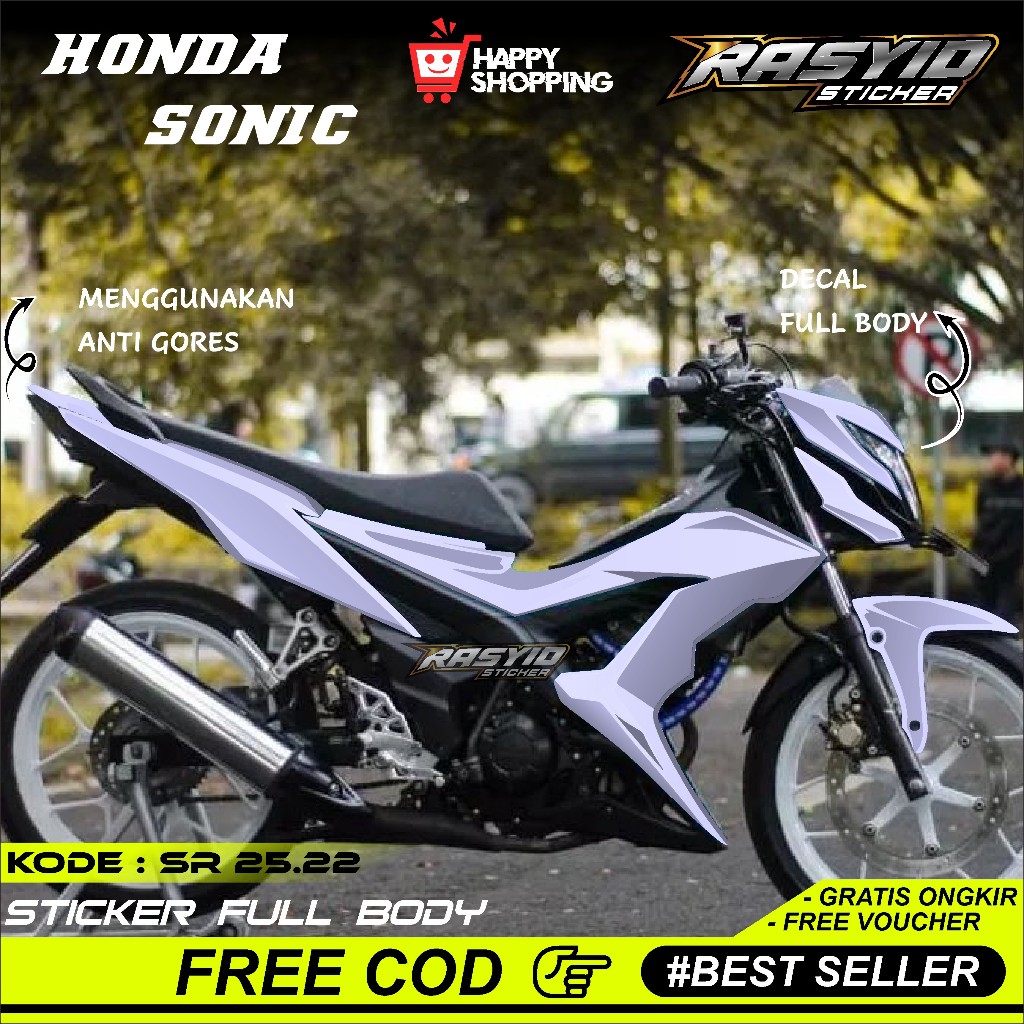 COD Decal Sticker Full Body Motor Honda Sonic 150 r Sticker Full Body Honda Sonic 150 r Road Race Po