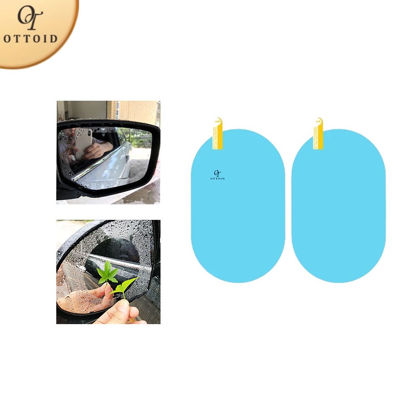 OTTOID 2PCS Stiker Spion Mobil Anti Air /Stiker Anti Fog Kaca Mobil/Stiker Kaca Film Mobil Pelindung