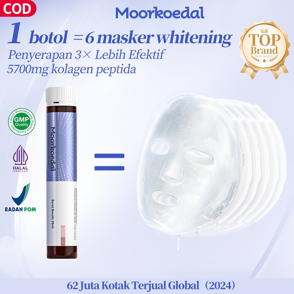 

Moorkoedal GlutaColl 5700 Glutathione Collagen Drink BPOM HALAL Minuman Kolagen Whitening Anti Aging