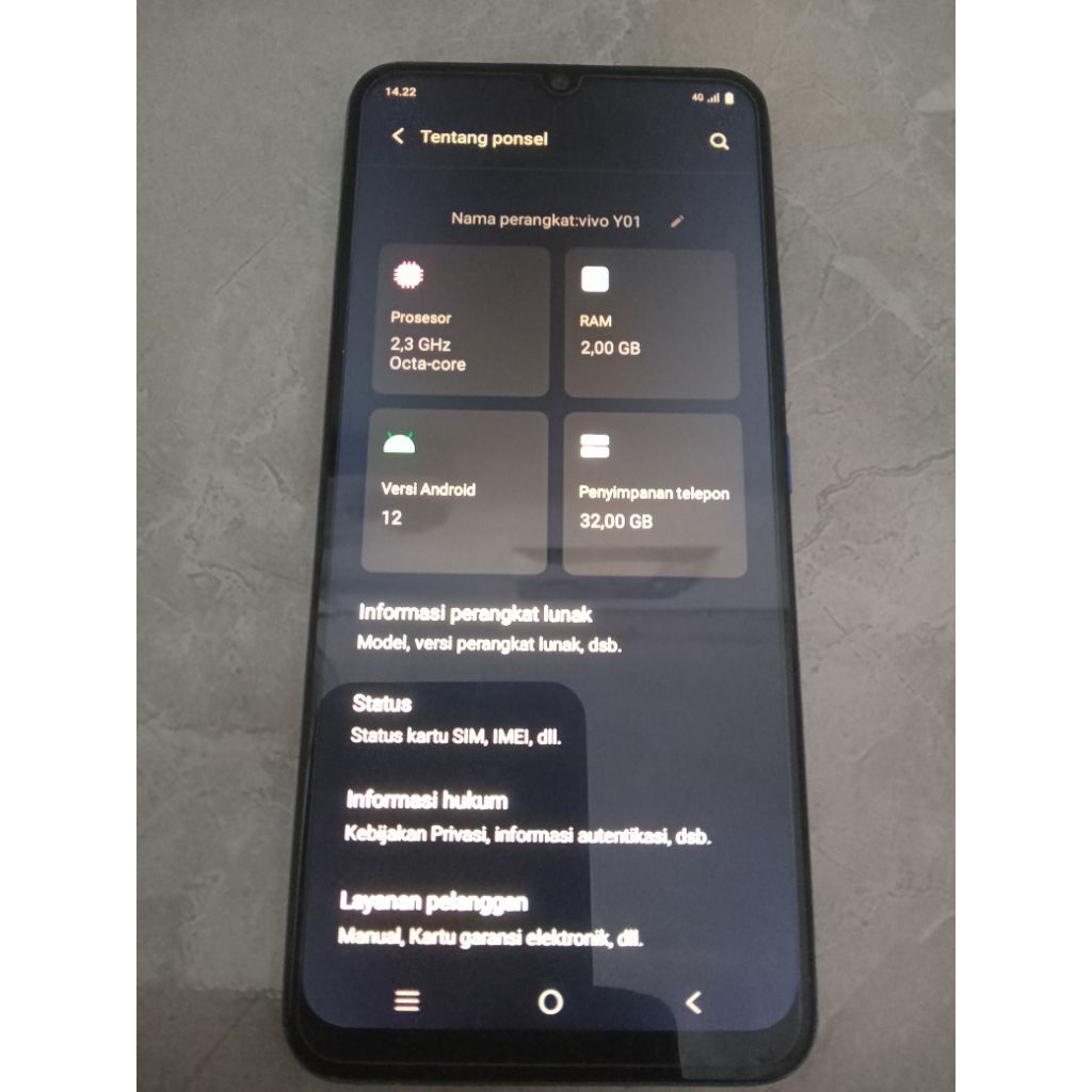 Hp bekas second normal vivo y01
