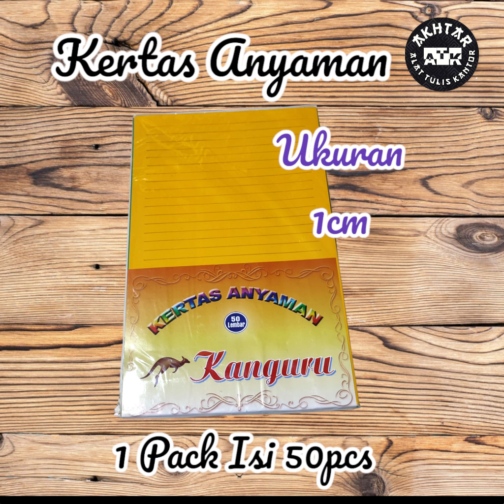 

Kertas Anyaman Buffalo 1cm 0.5cm Folio 50 Lembar