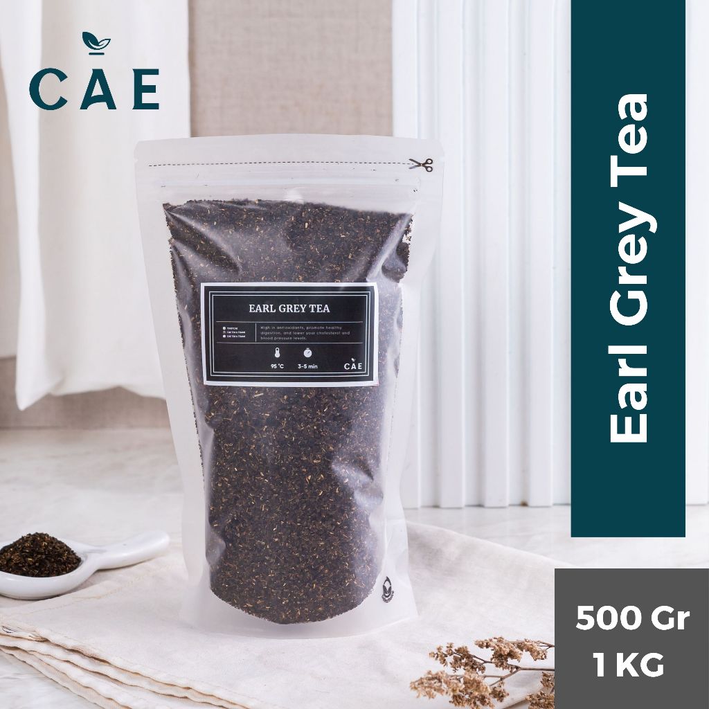 

Earl Grey Black Tea Bergamot Oil Teh Hitam Premium Organic 500gr - 1Kg