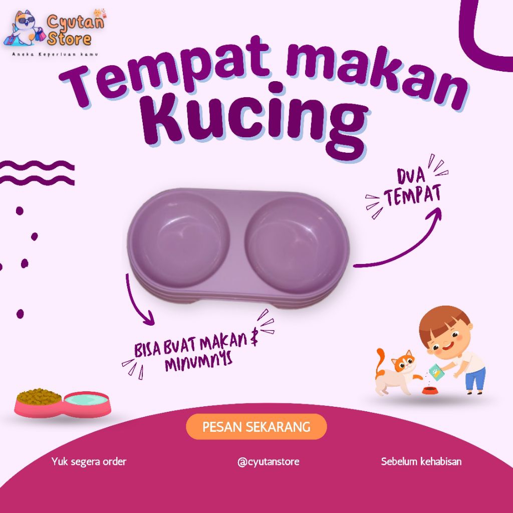 tempat makan kucing 2 tempat murah tempat makan kucing