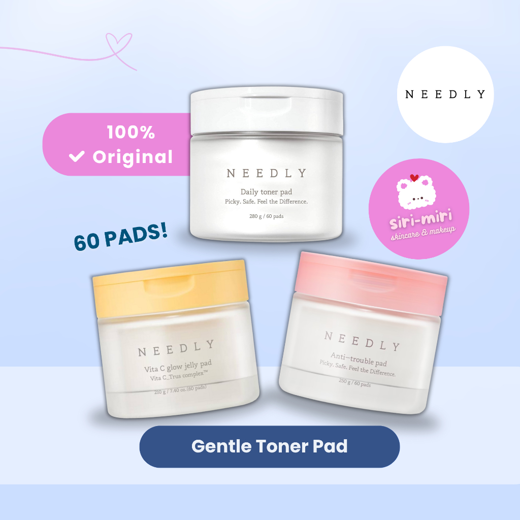 [EXP 07/2027] NEEDLY - DAILY TONER PAD / ANTI TROUBLE PAD / VITA C GLOW JELLY PAD (60pads)