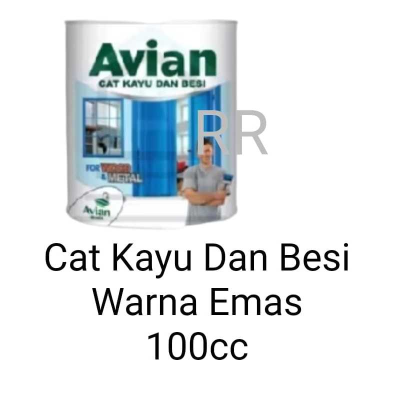 Cat Avian 100cc Cat Besi Dan Kayu Warna Emas
