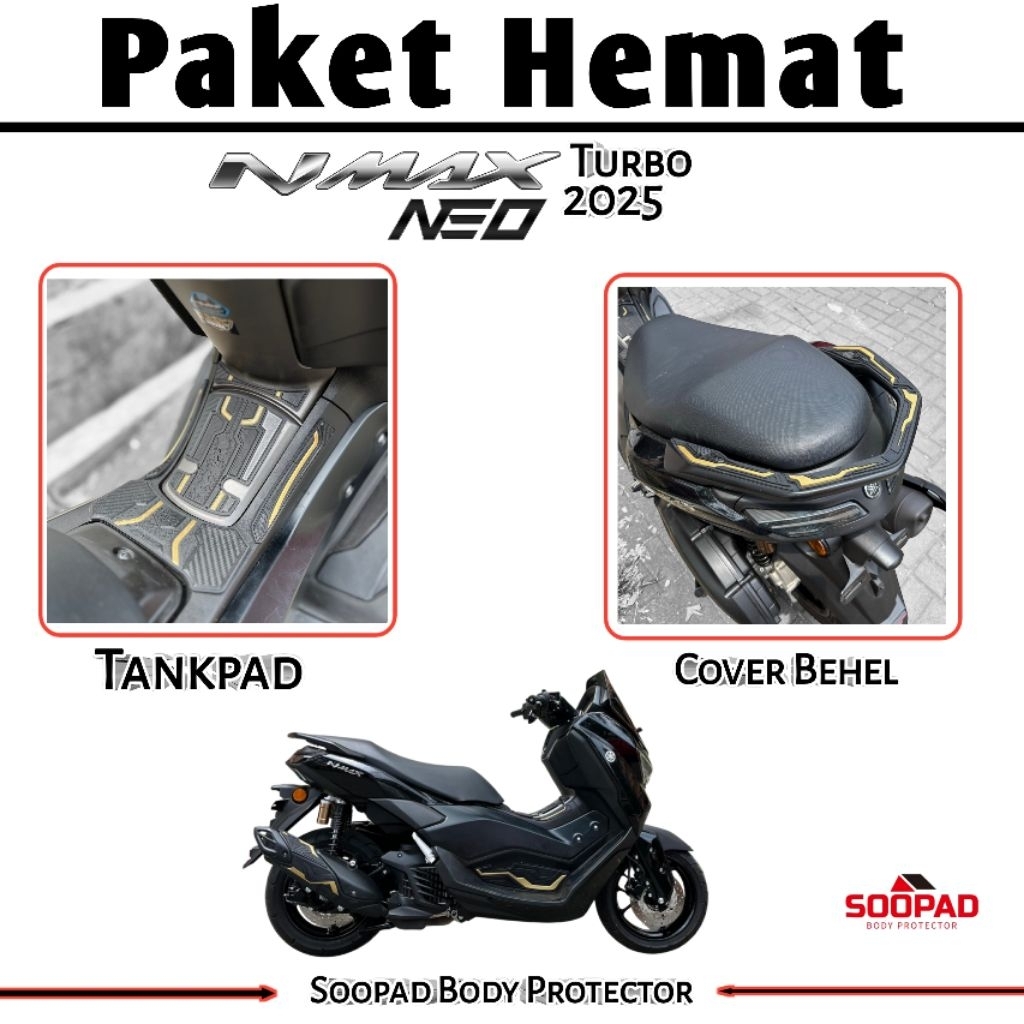 Paket Tankpad Dan Cover Behel Nmax Neo Turbo Bahan Karet Premium