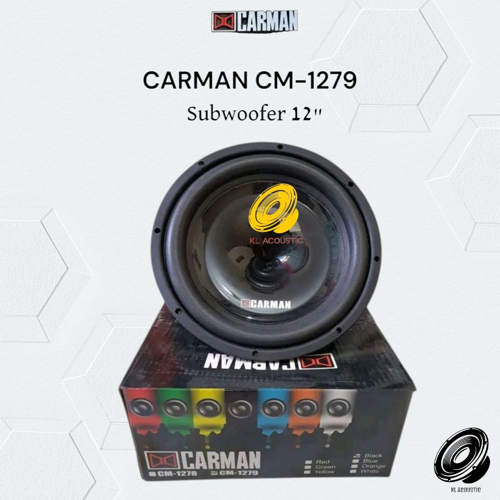 SUBWOOFER 12 INCH CARMAN CM 1279 BLACK