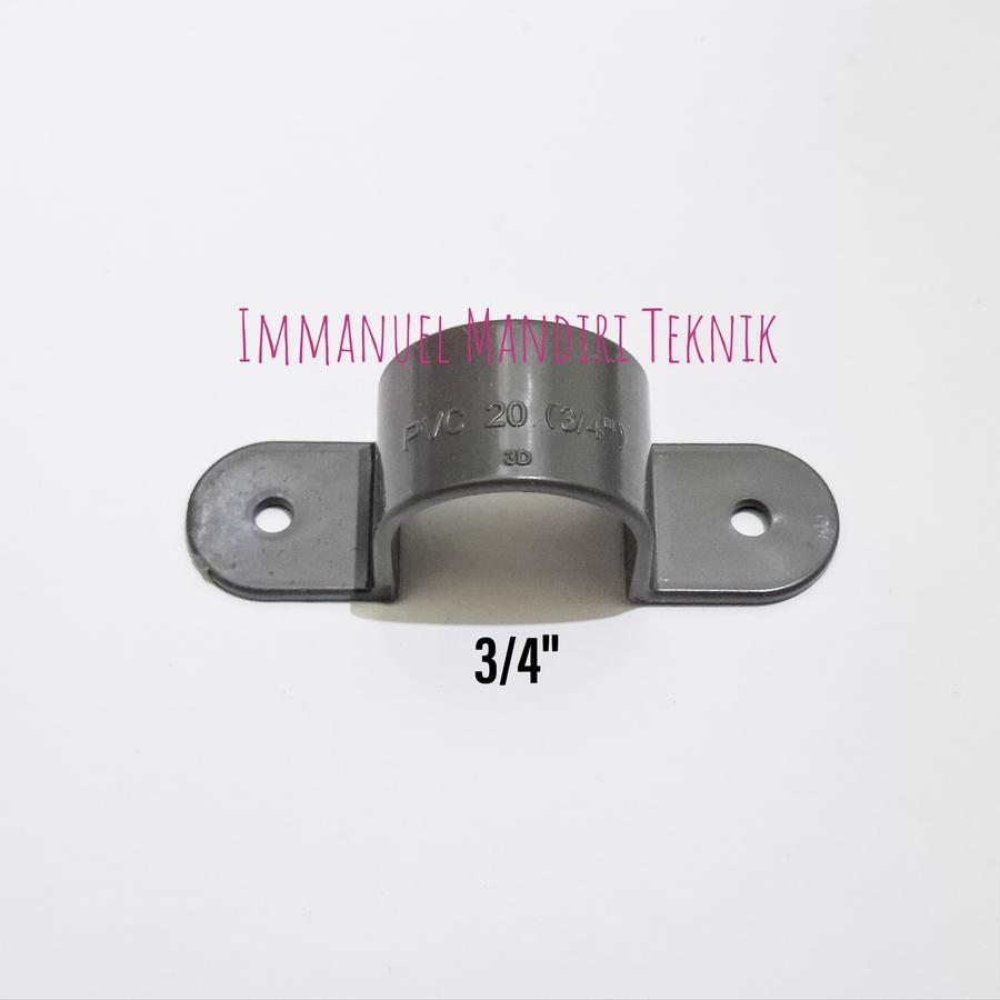 Klem pipa pvc 3/4 merk SCG / Pipe clamp / Klem pipa SCG 3/4 pvc