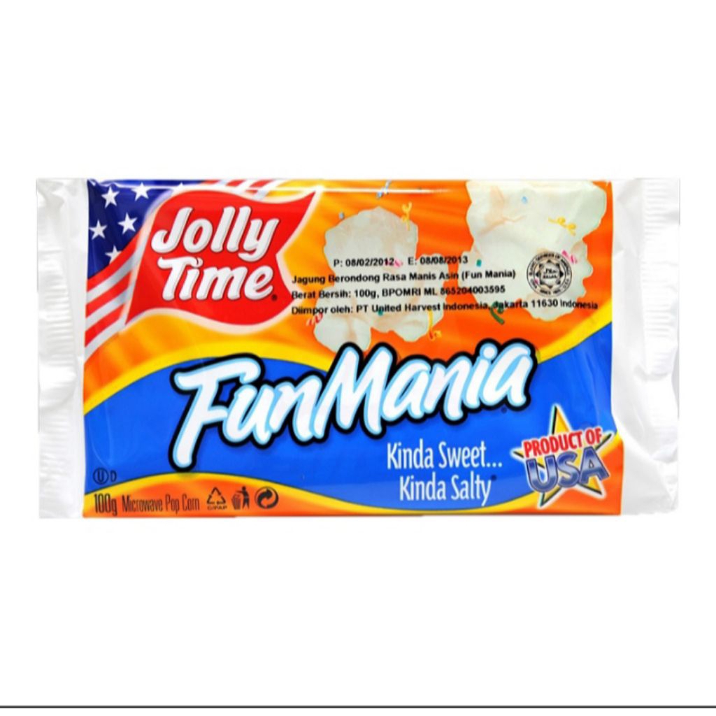 

JOLLY TIME FUN MANIA POPCORN 100GR