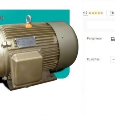 

Dinamo Penggerak WIPRO 3 phase 30 HP 2P 2850 RPM Electromotor 30HP