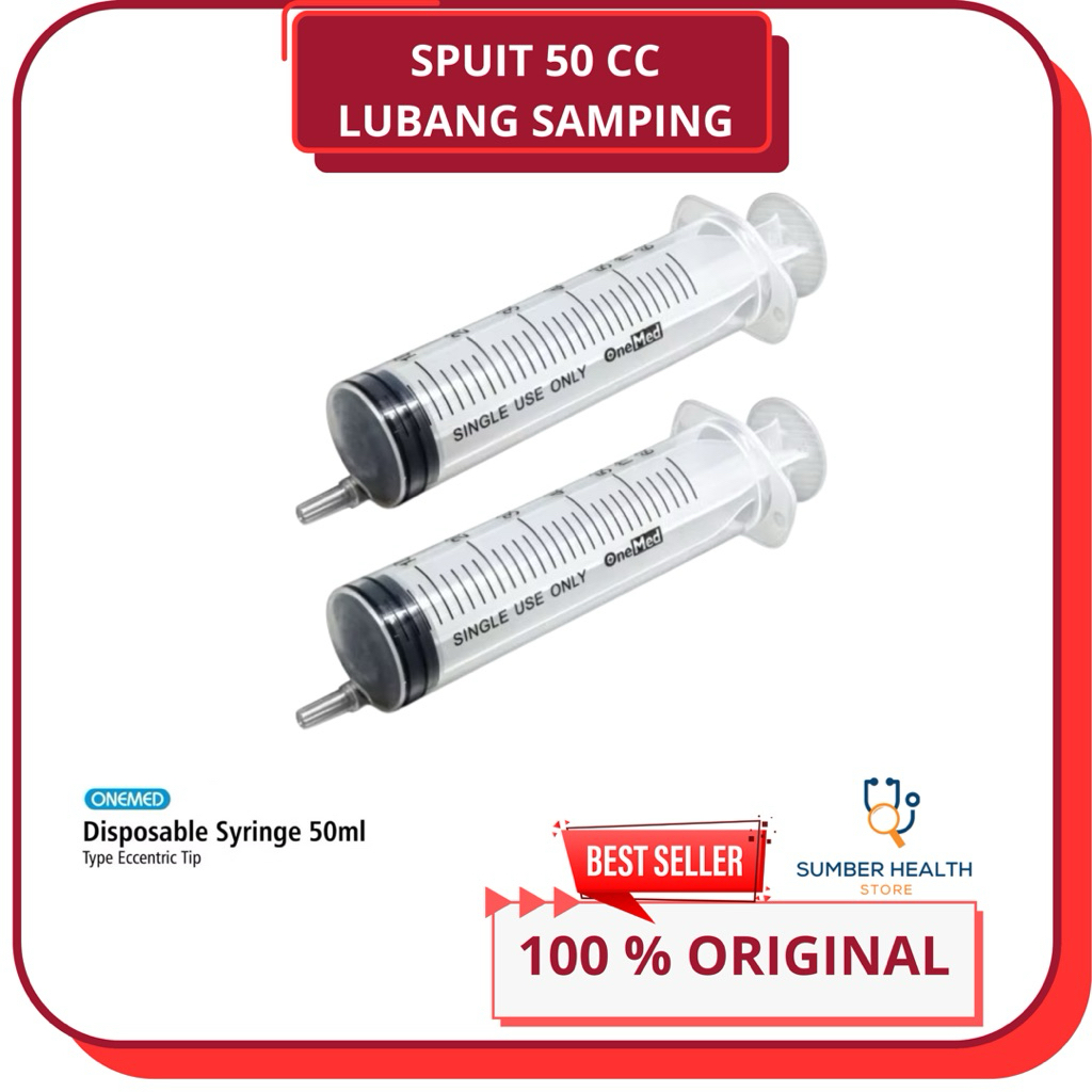 SPUIT 50 CC LUBANG SAMPING / SPUIT 50 ML / DISPOSABLE SYRINGE 50CC