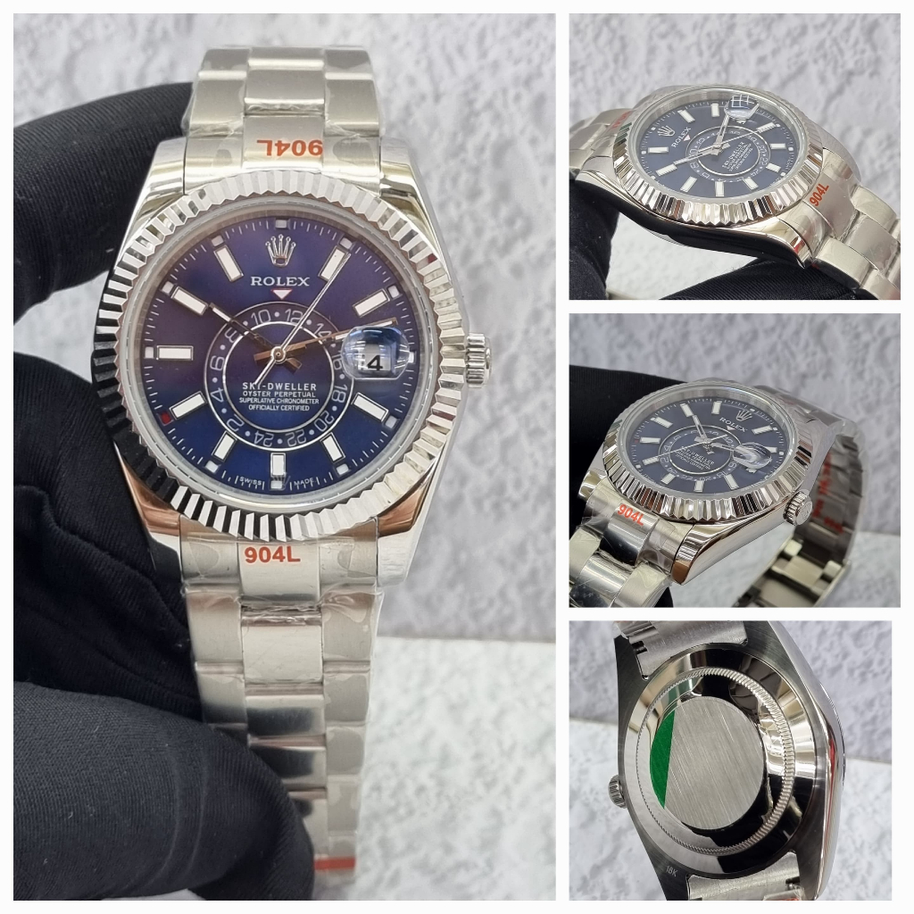 ROLEX oyster Perpetual Superlative Chronometer Sky Dweller Blue Black