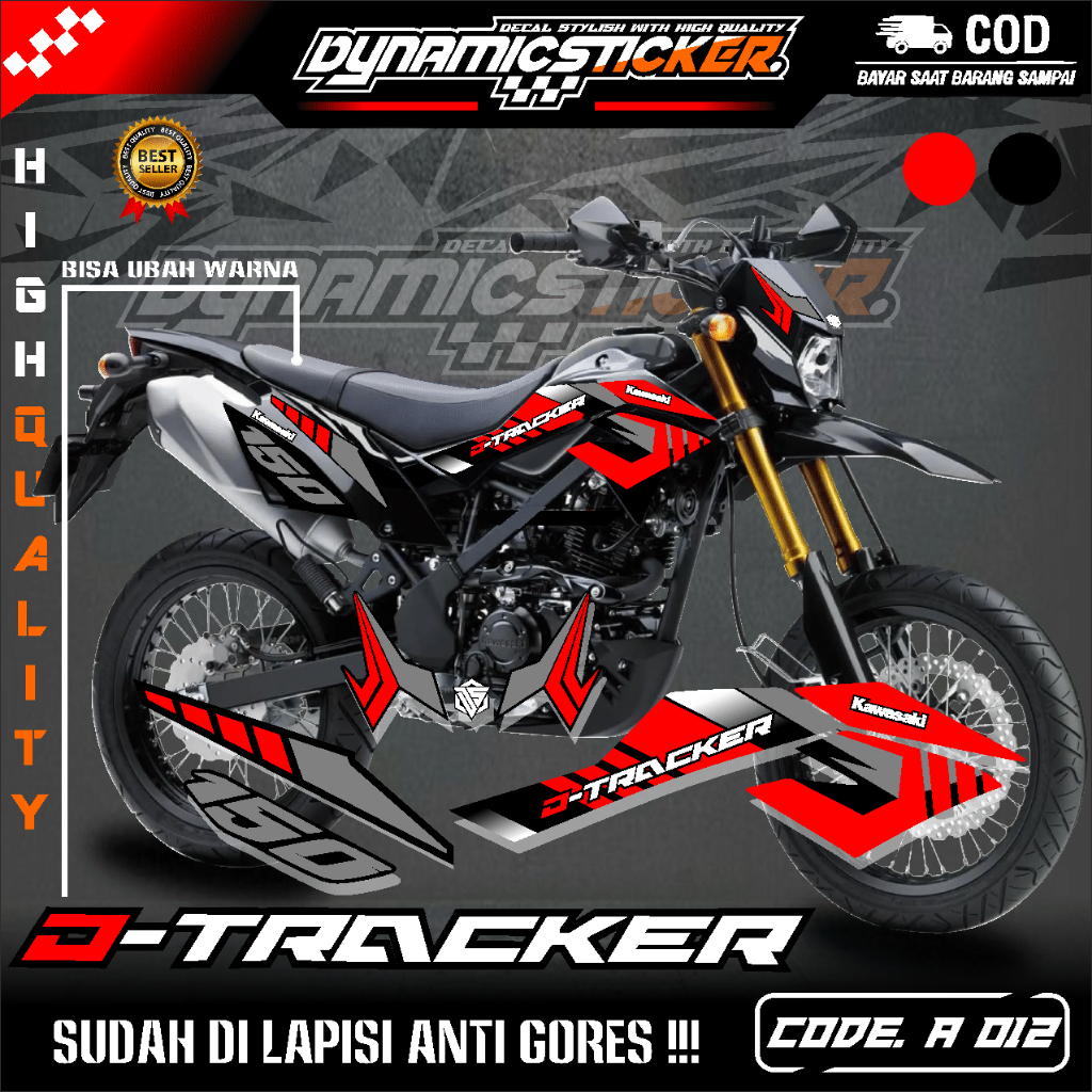 (COD) STICKER MOTOR KEREN STRIPING KAWASAKI DTRACKER150 SE Variasi Original-Sticker Variasi Kawasaki