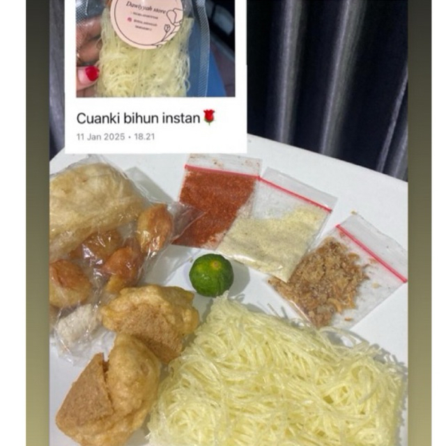 

Frozeen Food CUANKI BIHUN Dawiyyah Store kemasan bervacum