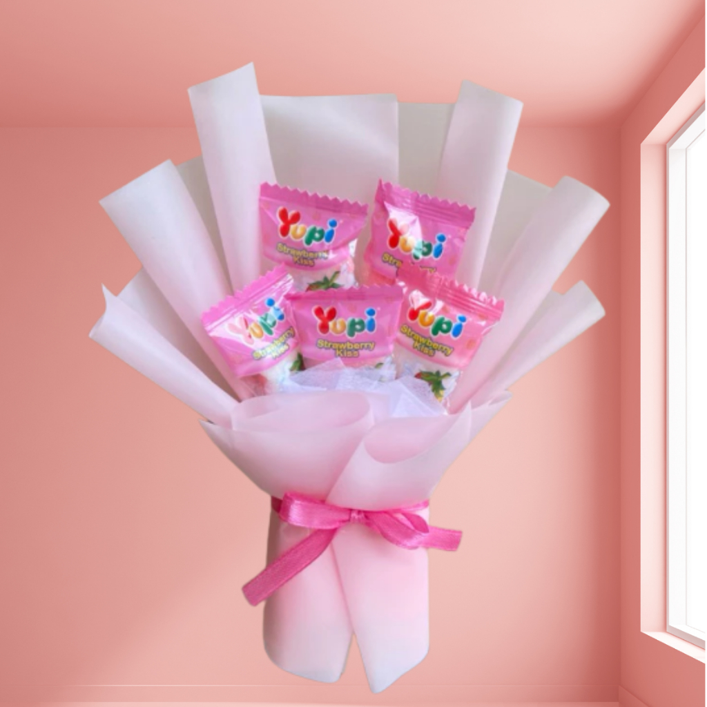 

Snack Bouquet | Mini Buket Snack | Bouquet Permen Yupi | Kado Ulang Tahun Anak