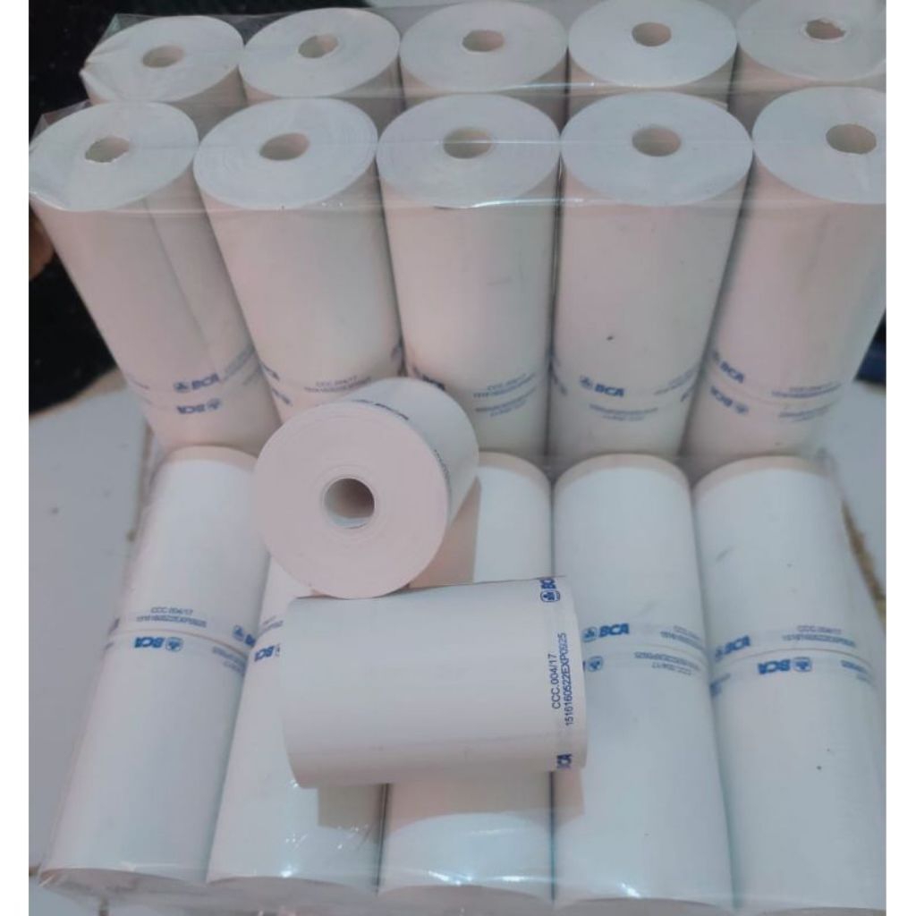 

kertas kasir thermal EDC logo 57/58×30mm paket 10roll