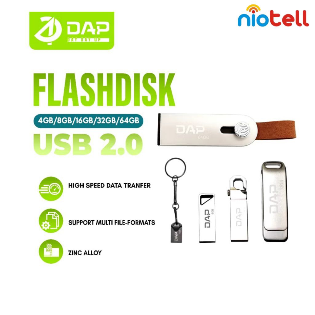 DAP Flashdisk 4GB/8GB/16GB/64GB | U4/U8/U16/U64 - Transfer Cepat, Tahan Air dan Tahan Lama