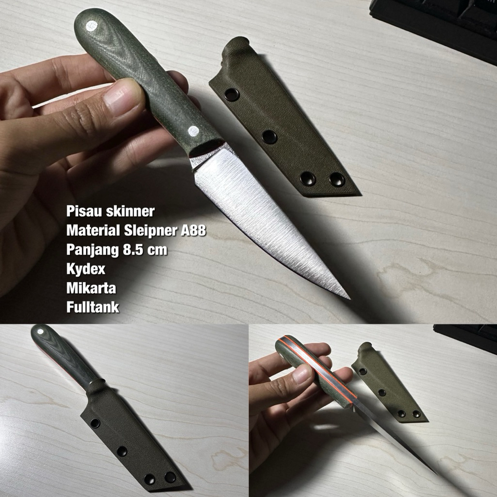 Pisau skinner baja Sleipner A88 fulltank kydex super tajam